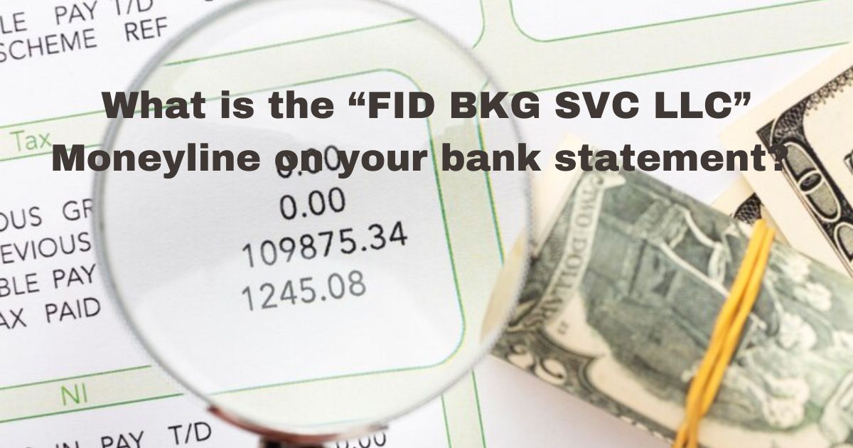 What is the “FID BKG SVC LLC” Moneyline on your bank statement? 
